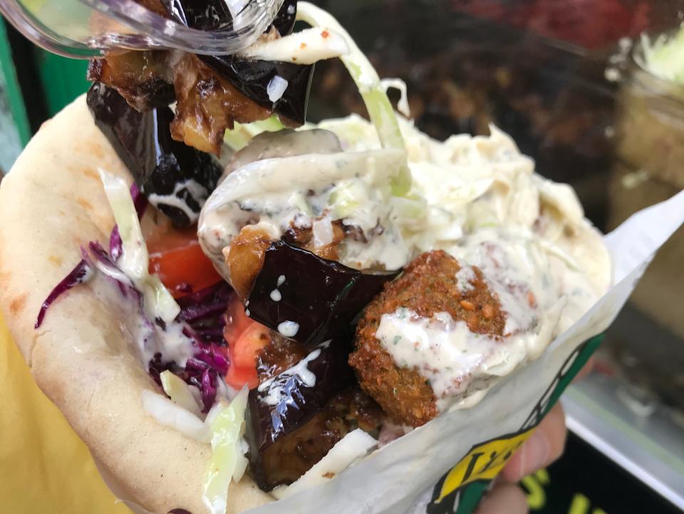 A falafel pitta.