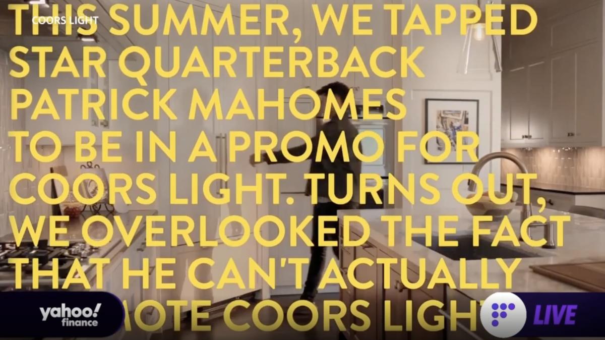 Patrick Mahomes ducks NFL rules with unique Coors Light advertisement