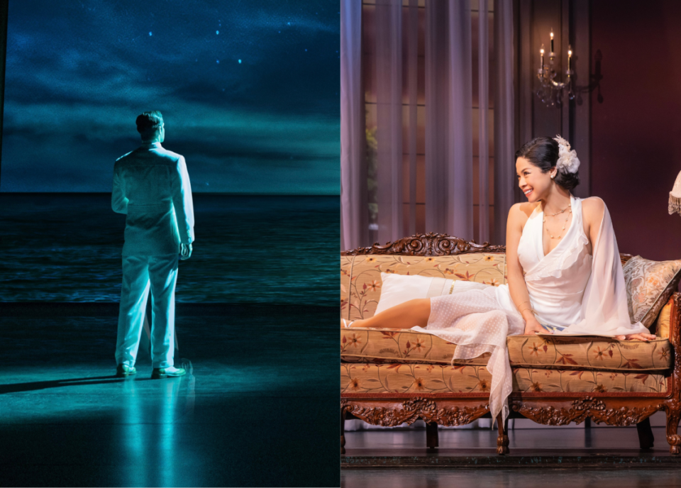 <em>Jeremy Jordan (L) as Jay Gatsby and Eva Noblezada (R) as Daisy Buchanan make their first appearances in "The Great Gatsby" on Broadway.</em><p>Photo: Matthew Murphy and Evan Zimmerman/Courtesy of The Great Gatsby</p>