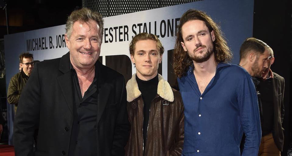 Piers Morgan, with sons Stanley and Spencer Morgan (David M. Benett/Dave Benett/WireImage)