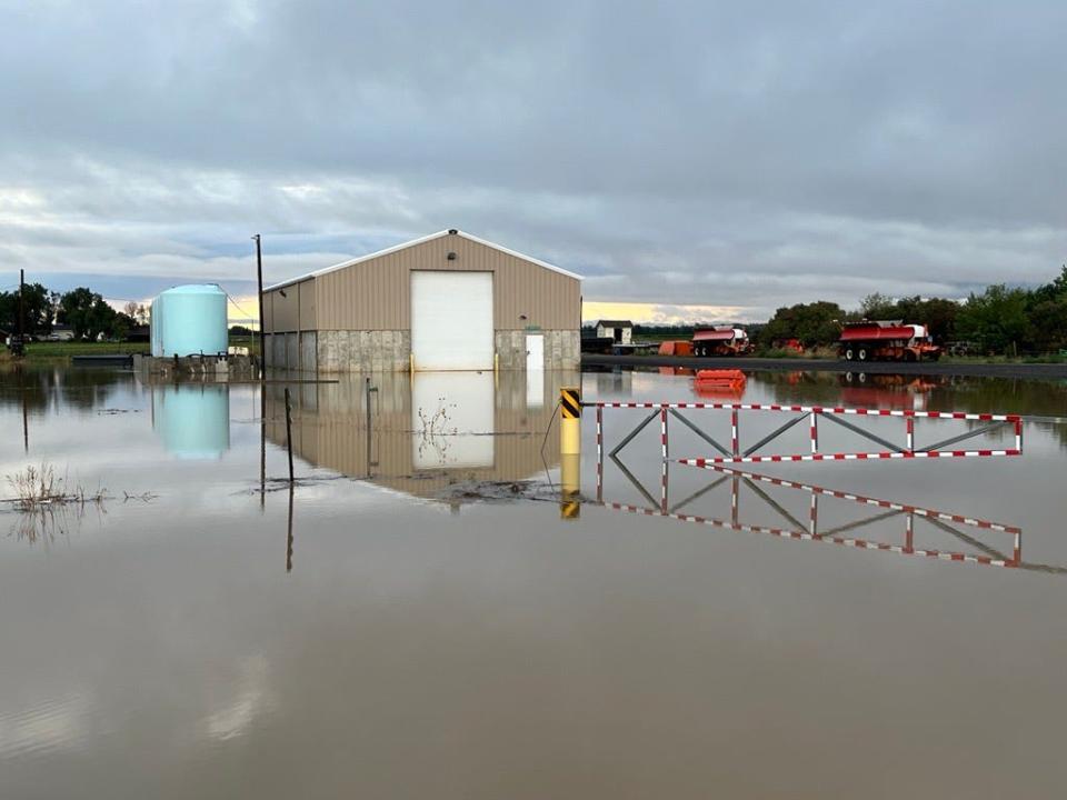 The CDOT facility at Interstate 25 and Mountain Vista is pictured on Thursday, July 28, 2022, after a thunderstorm dumped rain on the area Wednesday night into Thursday.