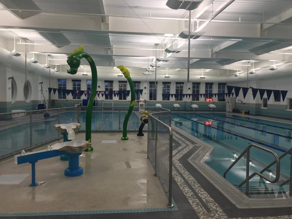 The Greater Burlington Y's aquatic center, photographed in December 2019, has a lap and program pool for aerobics classes, open swim hours and team practices. It also offers a splash pad for young children.