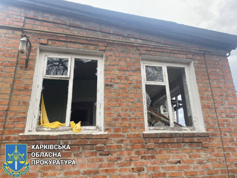 The result of a Russian missile attack on the city of Bohodukhiv in Kharkiv Oblast on March 28, 2023. (Photo: Prosecutor General's Office / Telegram)