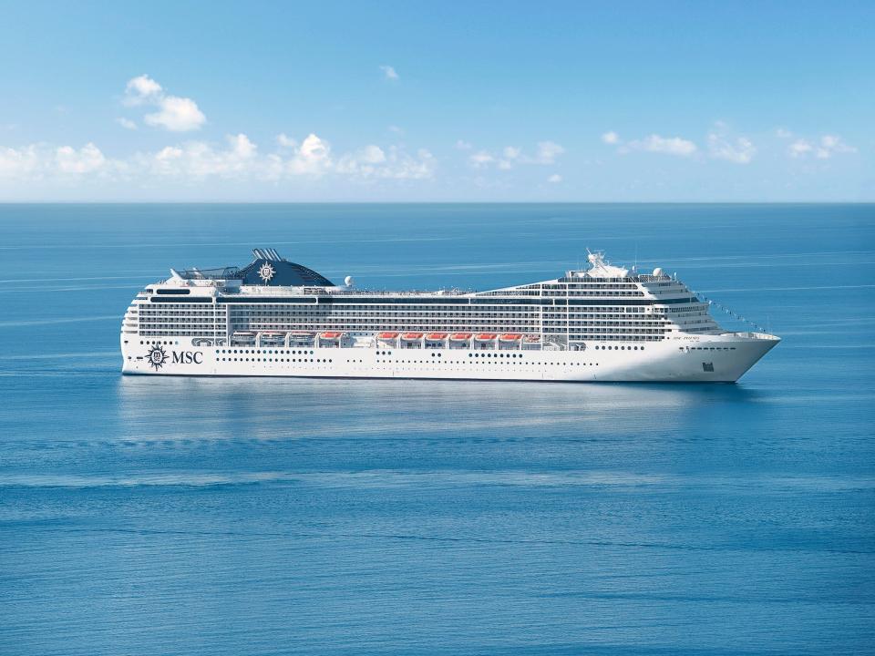 The MSC Poesia at sea