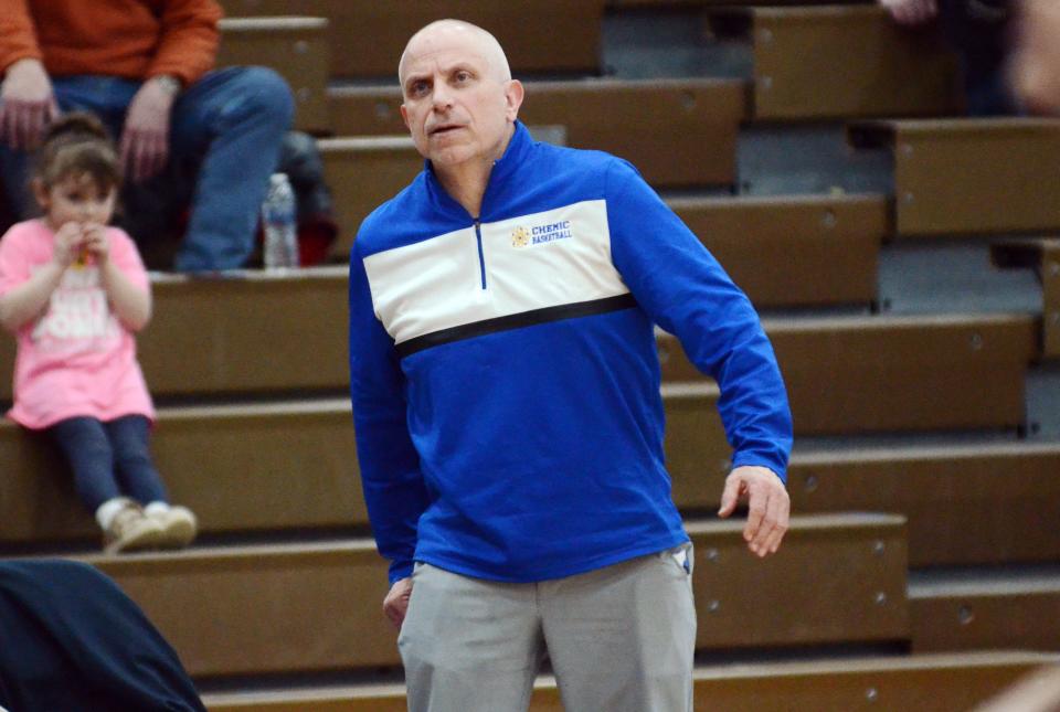 The look you make when trying to figure out what exactly a Chemic is? Legendary Midland High basketball coach Eric Krause likely can't explain what a Chemic is, but he certainly knew how to lead them on the basketball court.