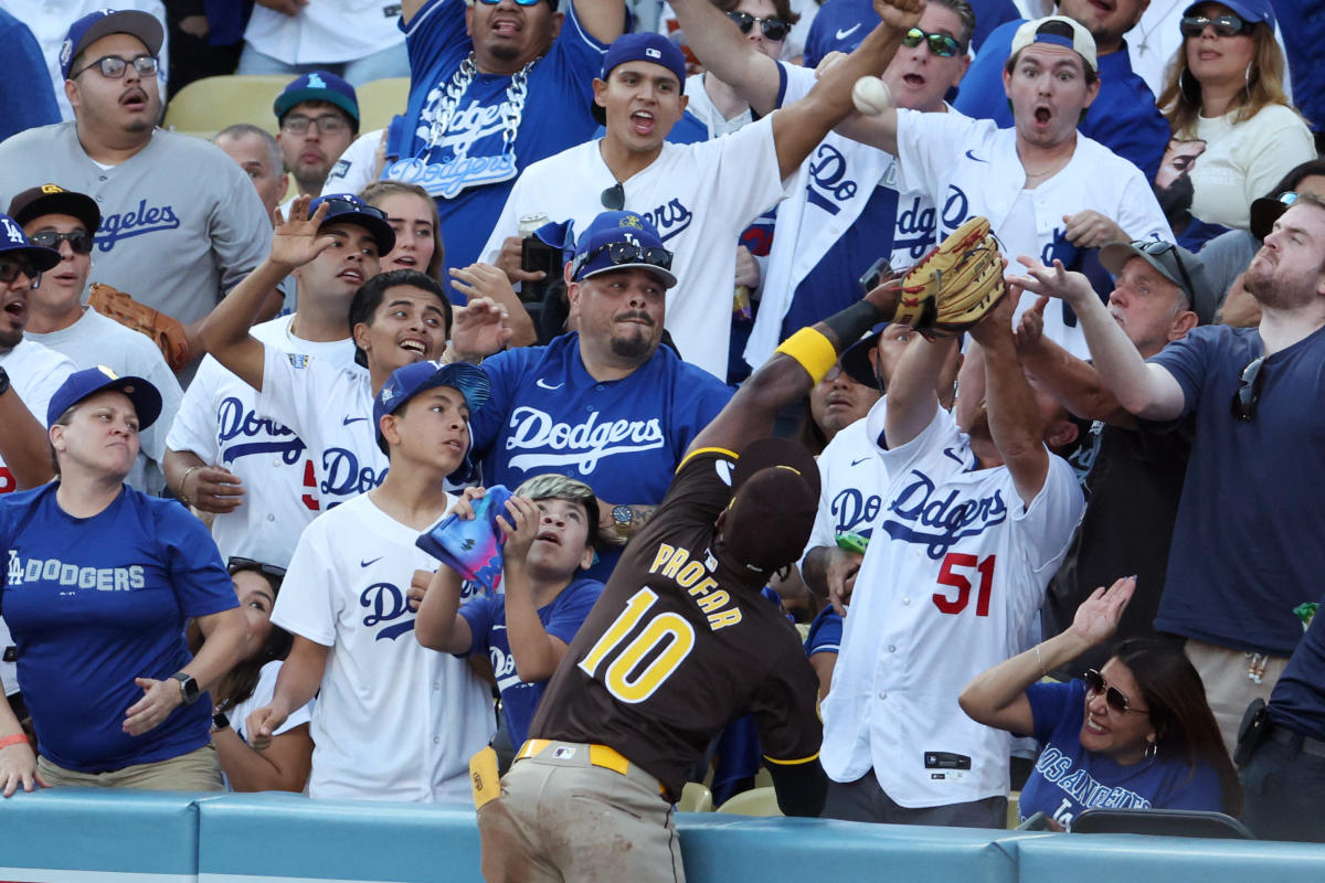 NLDS: Dodgers fans throw objects on the field at Padres’ Jurickson Profar, who taunted them after stealing a HR from Mookie Betts