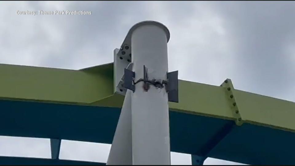 Following the discovery and social media traction around the ride's damage, braces were placed on the sides of the support beam until engineers were able to fix it. 