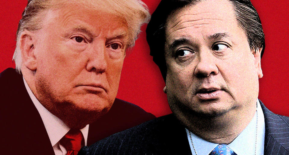 President Trump and George Conway. (Photo illustration: Yahoo News; photos: AP, Chip Somodevilla/Getty Images)