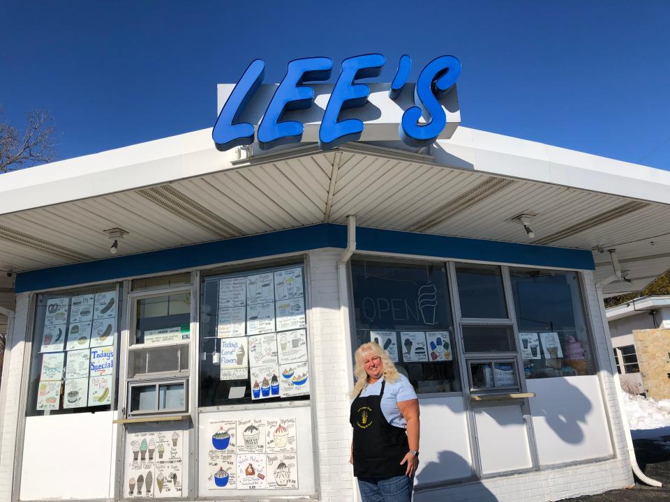 Danette Bugs-Janik, owner of Lee's Dairy Treat, stands in front of her shop at 14040 W. Greenfield Ave., Brookfield.