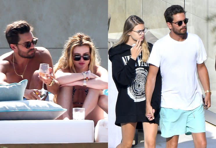 Scott Disick has spent time with Bella Thorne, left, and Scott Disick. (Photo: Splash News/BACKGRID)