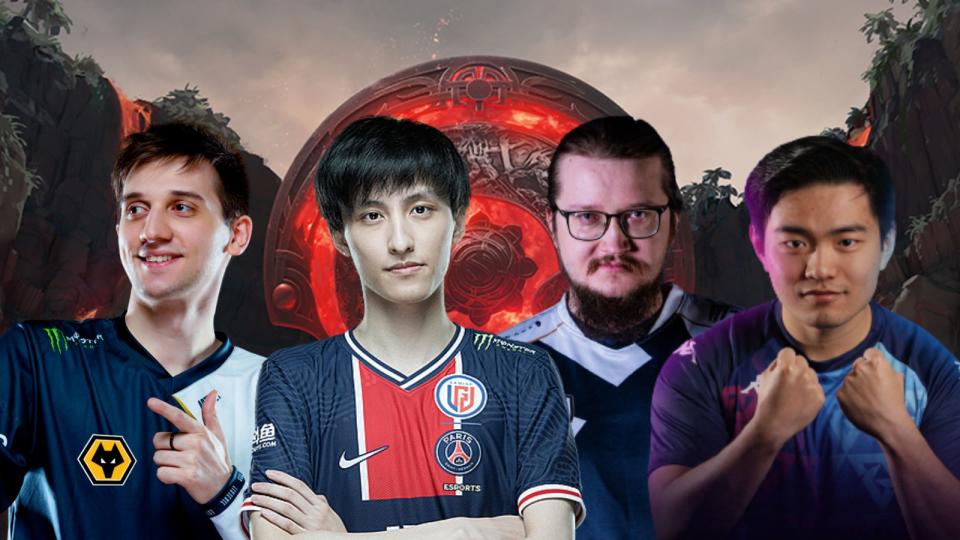 Evil Geniuses, PSG.LGD, Team Liquid, and Tundra Esports are xFreedom's picks for the Top 4 teams of The International 11. Pictured: Evil Geniuses Arteezy, PSG.LGD Ame, Team Liquid MATUMBAMAN, Tundra Esports Sneyking. (Photos: Evil Geniuses, PSG.LGD, Team Liquid, Tundra Esports)