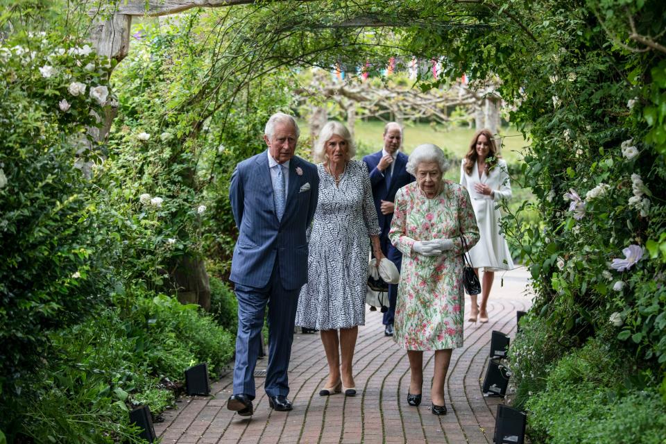 Senior royals attend the Eden Project reception (PA)