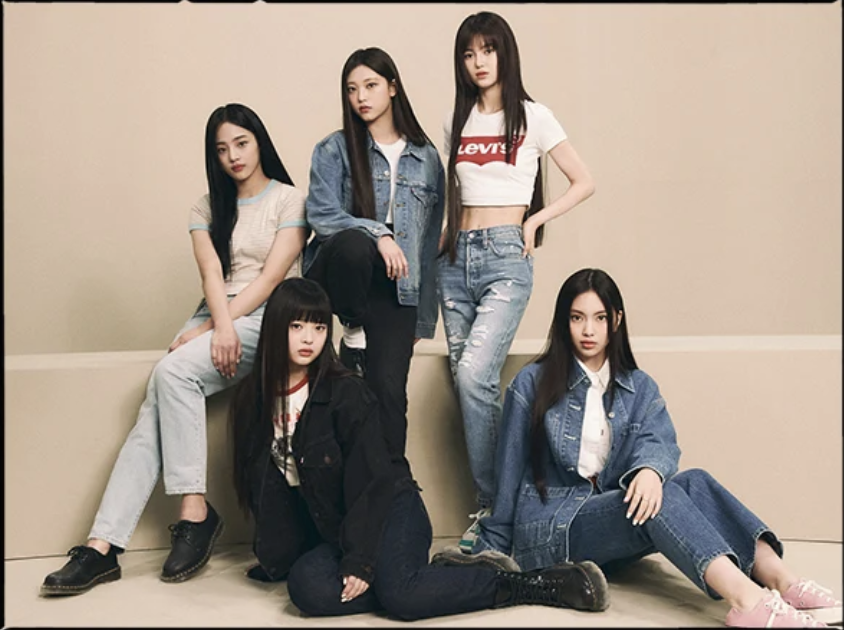 Korean Girl band New Jeans is the ambassador of Levi's.