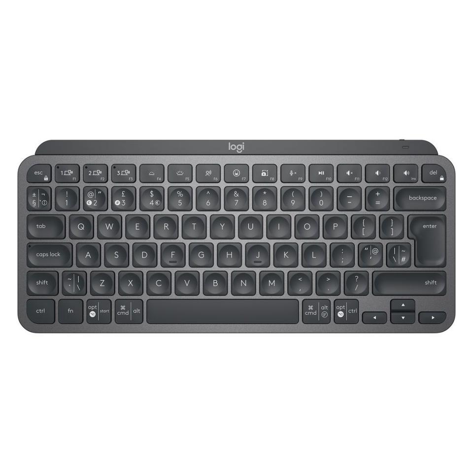 <p><a class="link " href="https://www.currys.co.uk/gbuk/computing-accessories/computer-accessories/mice-and-keyboards/keyboards/logitech-mx-keys-mini-wireless-keyboard-graphite-10230423-pdt.html" rel="nofollow noopener" target="_blank" data-ylk="slk:SHOP;elm:context_link;itc:0;sec:content-canvas">SHOP</a></p><p>A slick portable keyboard with 10 days of battery life, it’s a great option for anyone who roams from makeshift office to makeshift office.</p><p>£99.99, Currys</p>