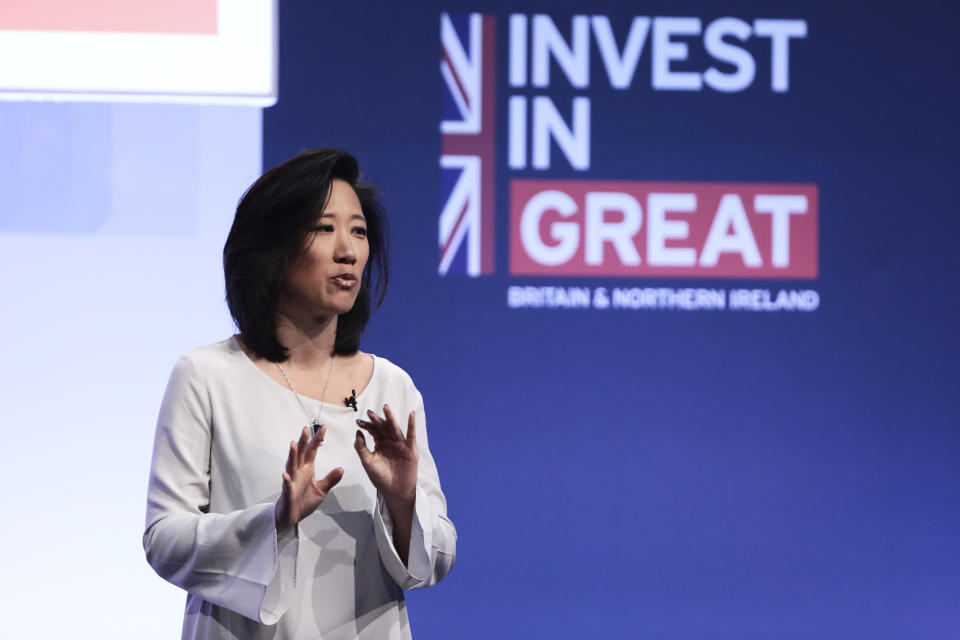 Eileen Burbidge speaks during the International Fintech Conference in London on 12 April, 2017. Photo: Simon Dawson/Bloomberg via Getty Images