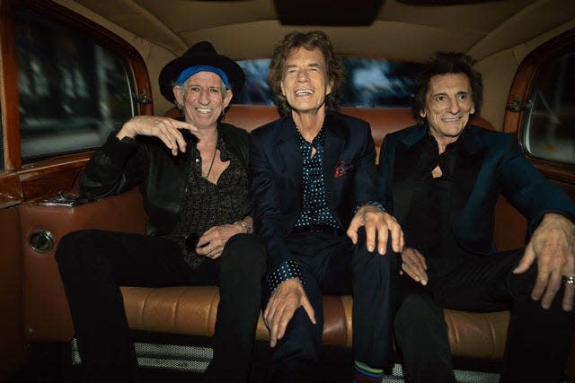The Rolling Stones - Keith Richards (from left), Mick Jagger and Ronnie Wood will embark on a 16-city North American stadium tour in April.