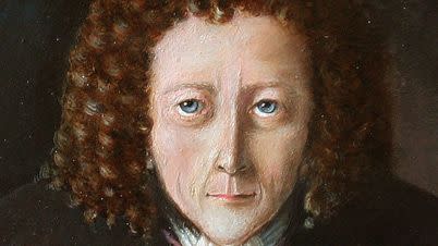 portrait painting of robert hooke