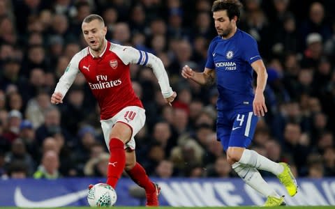 Wilshere on the ball against Chelsea - Credit: Reuters