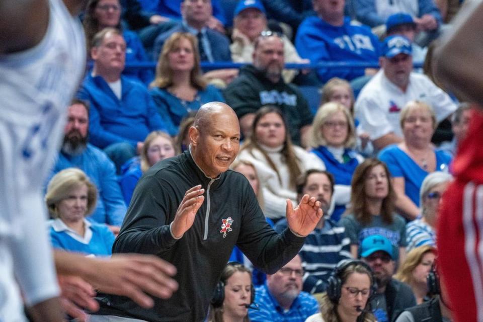 Kenny Payne and Louisville lost last season’s rivalry game to Kentucky by 23 points in Lexington.