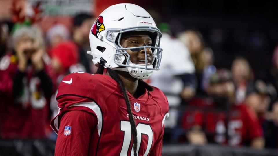 Dec 25, 2022; Glendale, Arizona, USA; Arizona Cardinals wide receiver DeAndre Hopkins against the Tampa Bay Buccaneers at State Farm Stadium.