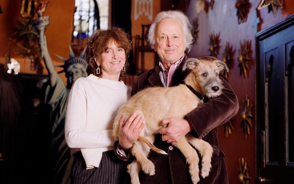 Sir Peregrine Worsthorne with his wife, Lucinda Lambton - David Harrison