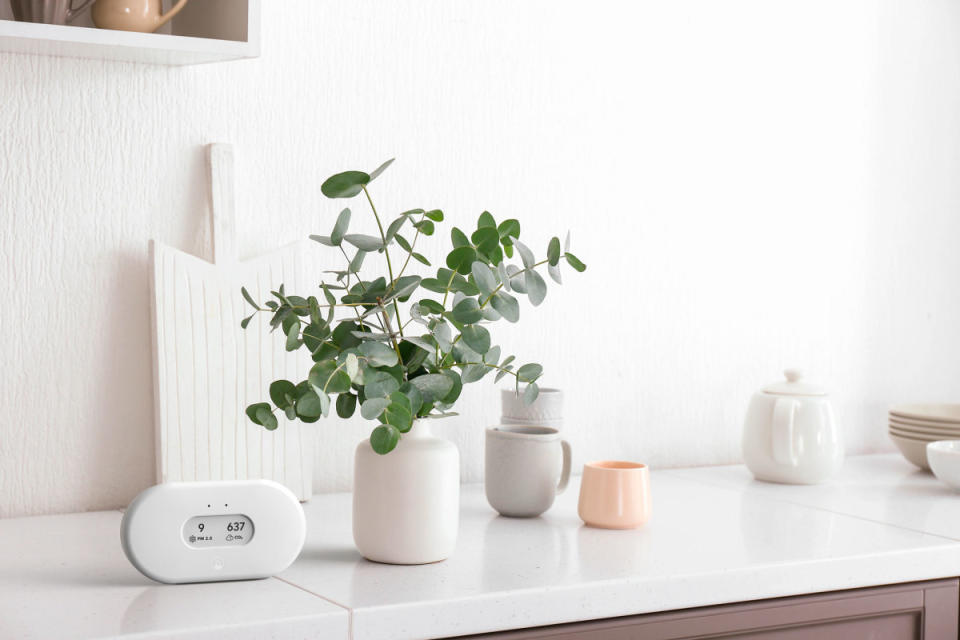 <p>Airthings</p>Step 1. Measure and Monitor Humidity Levels<ul><li>Start by understanding your home's natural humidity levels. Ideally, indoor humidity should fall between 30% and 60%. Levels above or below this range can lead to problems like mold growth or dry, cracked wooden surfaces.</li><li>Regularly monitor humidity levels in different areas of your home, especially those prone to moisture buildup such as bathrooms, basements, and kitchens. This allows you to identify areas that may require additional humidity control measures.</li><li>Invest in a reliable <a href="https://www.lowes.com/pd/ThermoPro-Digital-Wireless-Indoor-or-Outdoor-Black-Hygrometer-and-Thermometer/5013585047" rel="nofollow noopener" target="_blank" data-ylk="slk:hygrometer;elm:context_link;itc:0;sec:content-canvas" class="link ">hygrometer</a> to measure indoor humidity accurately. Many <a href="https://www.airthings.com/" rel="nofollow noopener" target="_blank" data-ylk="slk:smart home air purification systems and indoor air monitors;elm:context_link;itc:0;sec:content-canvas" class="link ">smart home air purification systems and indoor air monitors</a> also include a humidity measurement available via app.</li></ul>Step 2. Ventilation Is Vital<ul><li>Proper ventilation can help you control humidity levels. Ensure your home is well-ventilated by using exhaust fans in kitchens and bathrooms to expel excess moisture.</li><li>Consider installing a whole-house ventilation system to circulate fresh air throughout your home, reducing humidity and improving air quality.</li><li>During mild weather, open windows and doors to allow natural airflow, but be mindful of outdoor humidity levels. Close windows and doors during periods of high humidity to prevent moist outdoor air from affecting your home.</li></ul>Step 3. Seal Leaks and Insulate<ul><li>Check for and seal any air leaks in your home, especially around windows, doors, and vents. Leaky seals allow humid outdoor air to infiltrate your home, raising indoor humidity levels.</li><li>Proper insulation also helps maintain consistent temperatures, preventing condensation and indoor moisture buildup inside your walls. Inspect your home's insulation regularly and replace or repair any damaged or deteriorated insulation to ensure optimal performance. Pay particular attention to areas such as attics, crawl spaces, and basements where insulation is critical for maintaining a proper humidity levels.</li><li><strong>Bonus:</strong> Proper insulation can make your home an overall more comfortable environment and save you a lot of money in heating and cooling costs.</li></ul>