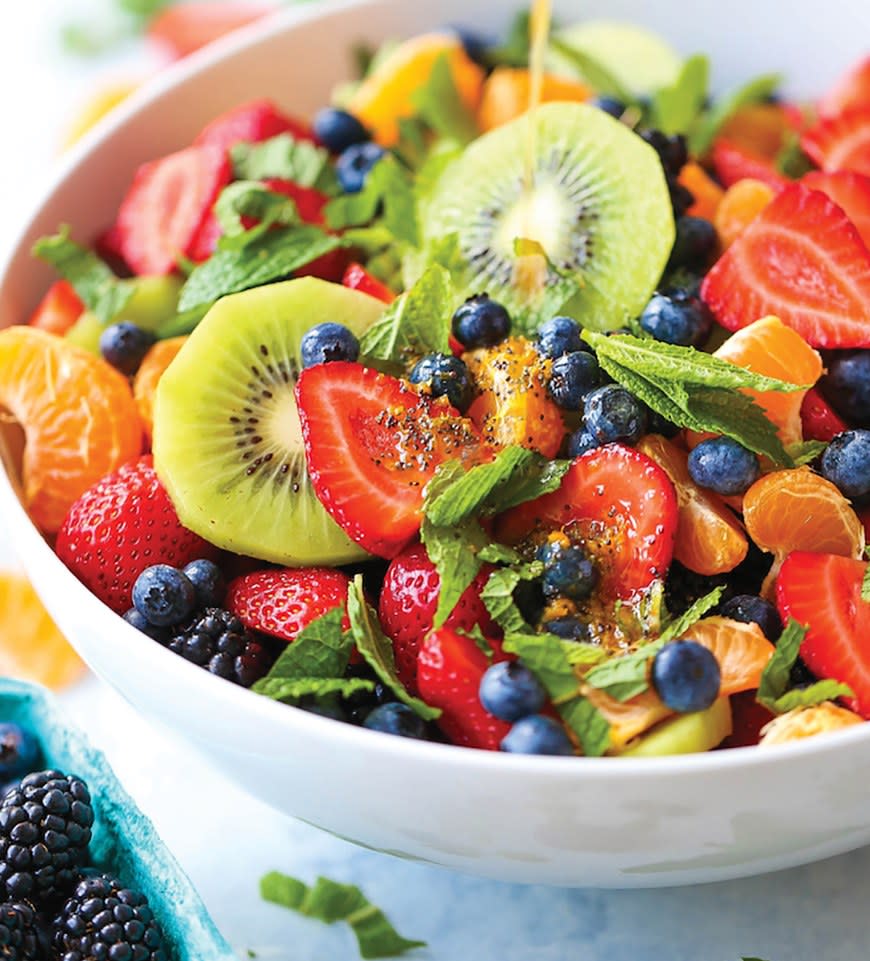 Fruit Salad with Orange Poppy Seed Dressing from Damn Delicious