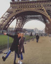 <p>They’ll always have Paris! Paris Jackson and her now ex-boyfriend Michael Snoddy posed beneath the Eiffel Tower in January. She dumped him by February. (Photo: <a rel="nofollow noopener" href="https://www.instagram.com/p/BPXxhXRDsvY/" target="_blank" data-ylk="slk:Paris Jackson via Instagram" class="link ">Paris Jackson via Instagram</a>)<br><br></p>
