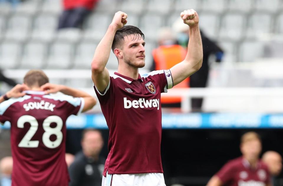 Declan Rice has been linked with a move to Manchester United or Chelsea  (Getty Images)