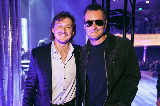 <p>John Shearer/Getty</p> Morgan Wallen and Eric Church at the Academy of Country Music Honors at Ryman Auditorium in Nashville in August 2022