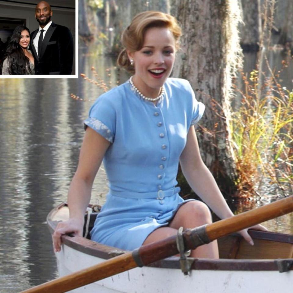 Rachel McAdams in The Notebook (2004) | Kevin Mazur/Getty; Moviestore/Shutterstock