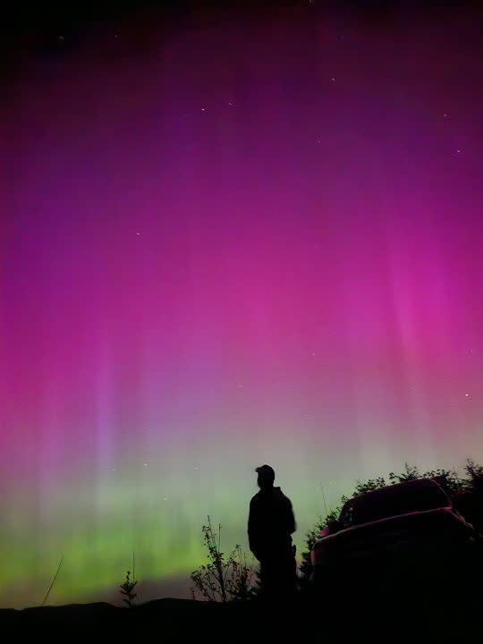 The Northern Lights from Low Pass, Oregon on May 11, 2024. (Courtesy: Jennah Litecky Yost)