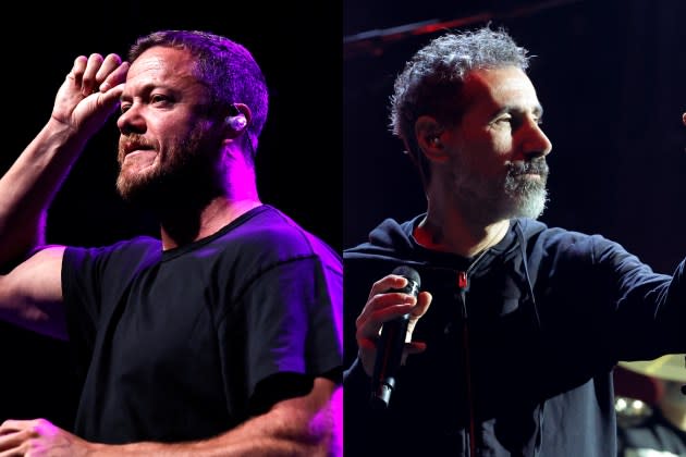 Imagine Dragons' Dan Reynolds and System of a Down's Serj Tankian. - Credit: John Lamparski/Getty Images; Kevin Winter/Getty Images