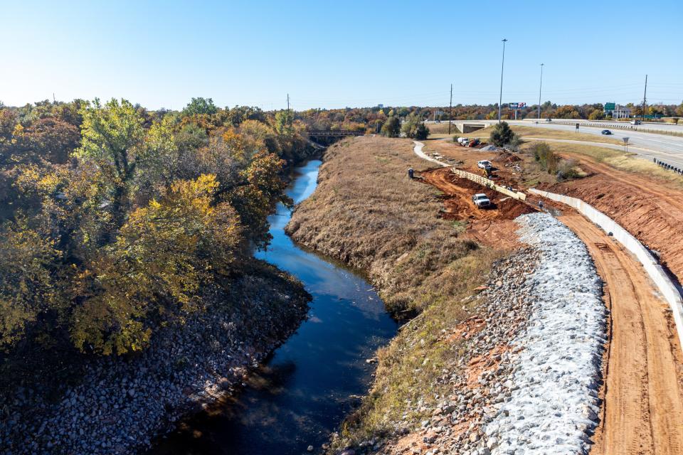 Construction continues at the new Deep Fork Trail.