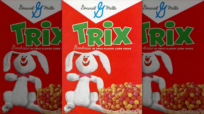 1961 Trix cereal box