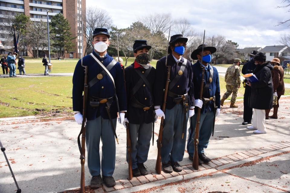 The 102nd U.S. Colored Troops Company C reenactment group is made up of high school students who want to honor the soldiers who helped save the United States.