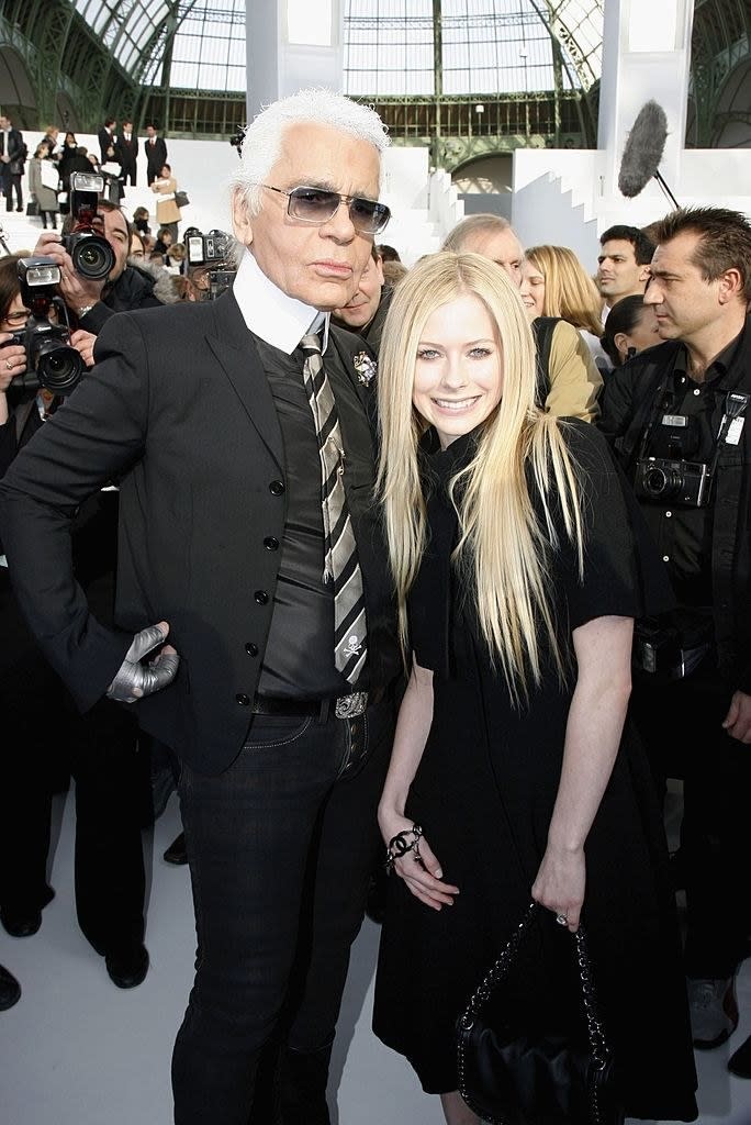 avril is with karl laagerfeld