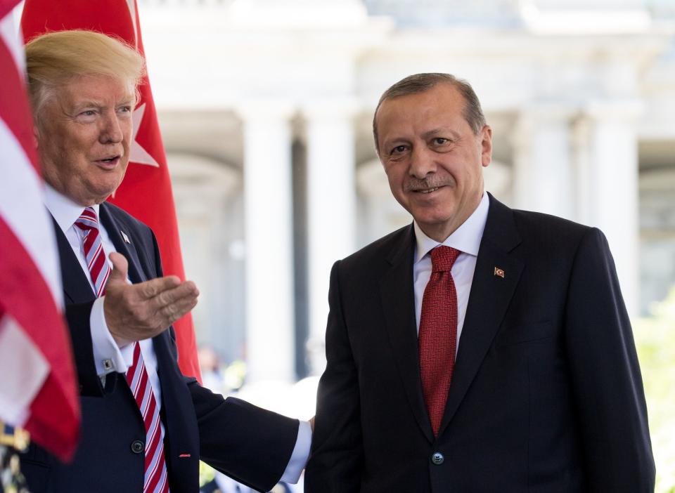 President Trump welcomed Turkish President Erdogan on May 16, 2017. (Photo: NurPhoto via Getty Images)