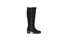  <p>These classic black suede boots look so elegant with their 2-inch heel and mini buckles. Each boot has two zippers that provide you with additional space to tuck in your jeans. Needless to say, they are also very well equipped for cold weather.</p> <p>To buy: <a rel="nofollow noopener" href="http://click.linksynergy.com/fs-bin/click?id=93xLBvPhAeE&subid=0&offerid=459902.1&type=10&tmpid=19497&RD_PARM1=http%3A%2F%2Fwww.aerosoles.com%2Fstore%2Fjump%2Fproduct%2FNesst-Egg-Fleece-Knee-Hight-Boot%2FNESST-EGG&u1=TLFASsheG1SnowBootsDZ1" target="_blank" data-ylk="slk:aerosoles.com;elm:context_link;itc:0;sec:content-canvas" class="link ">aerosoles.com</a>, $80</p>