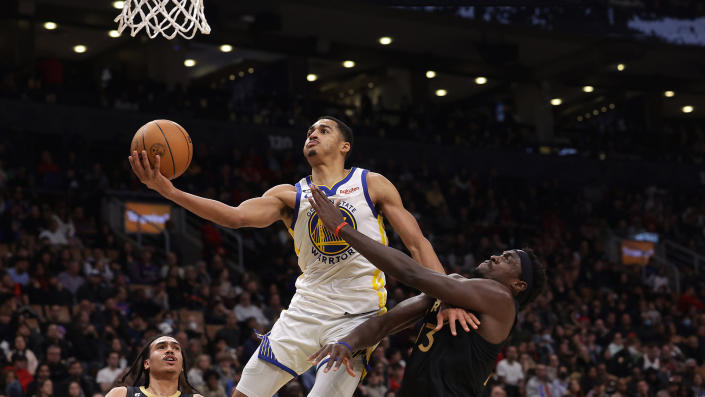 The Raptors had no answer for Jordan Poole Sunday night. (Steve Russell/Toronto Star via Getty Images)