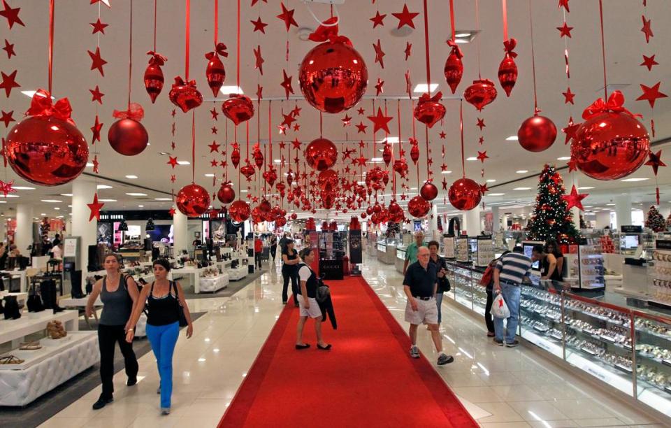 Macy’s gets in the holiday spirit for Black Friday in 2011.