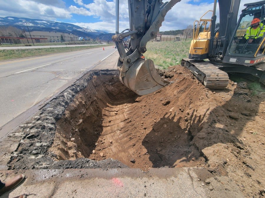 A westbound I-70 safety closure was established between Wolcott (exit 157) to Eagle (exit 147) due to a sinkhole at Mile Point 147, according to the Colorado Department of Transportation.