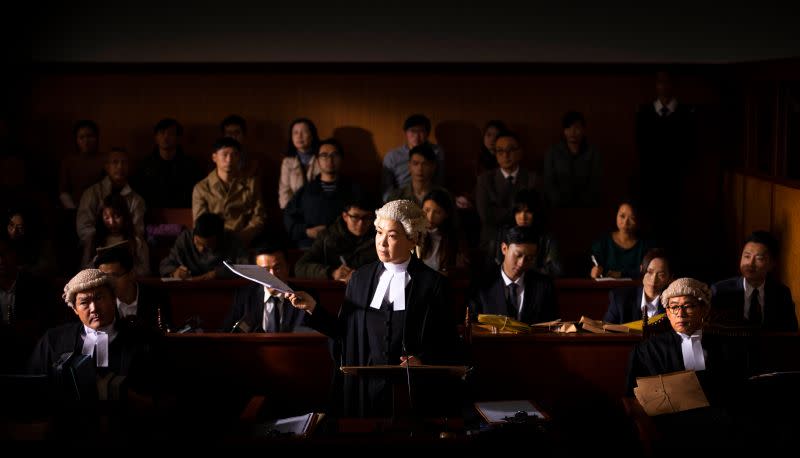 ▲電影《正義迴廊》入圍香港金像獎16獎項，重現法庭上的精采辯論對峙。（圖／甲上娛樂提供）