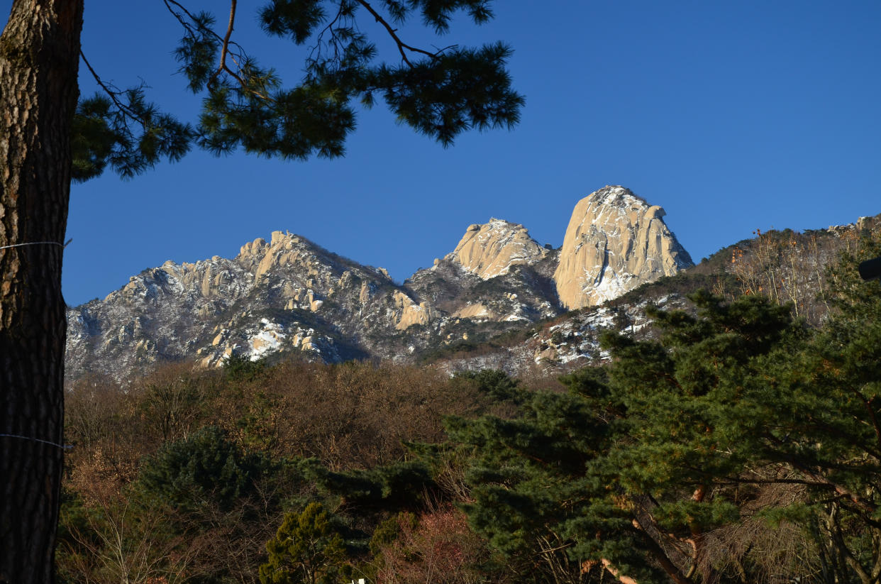 A beautiful shot of Bukhansan National Park, South Korea