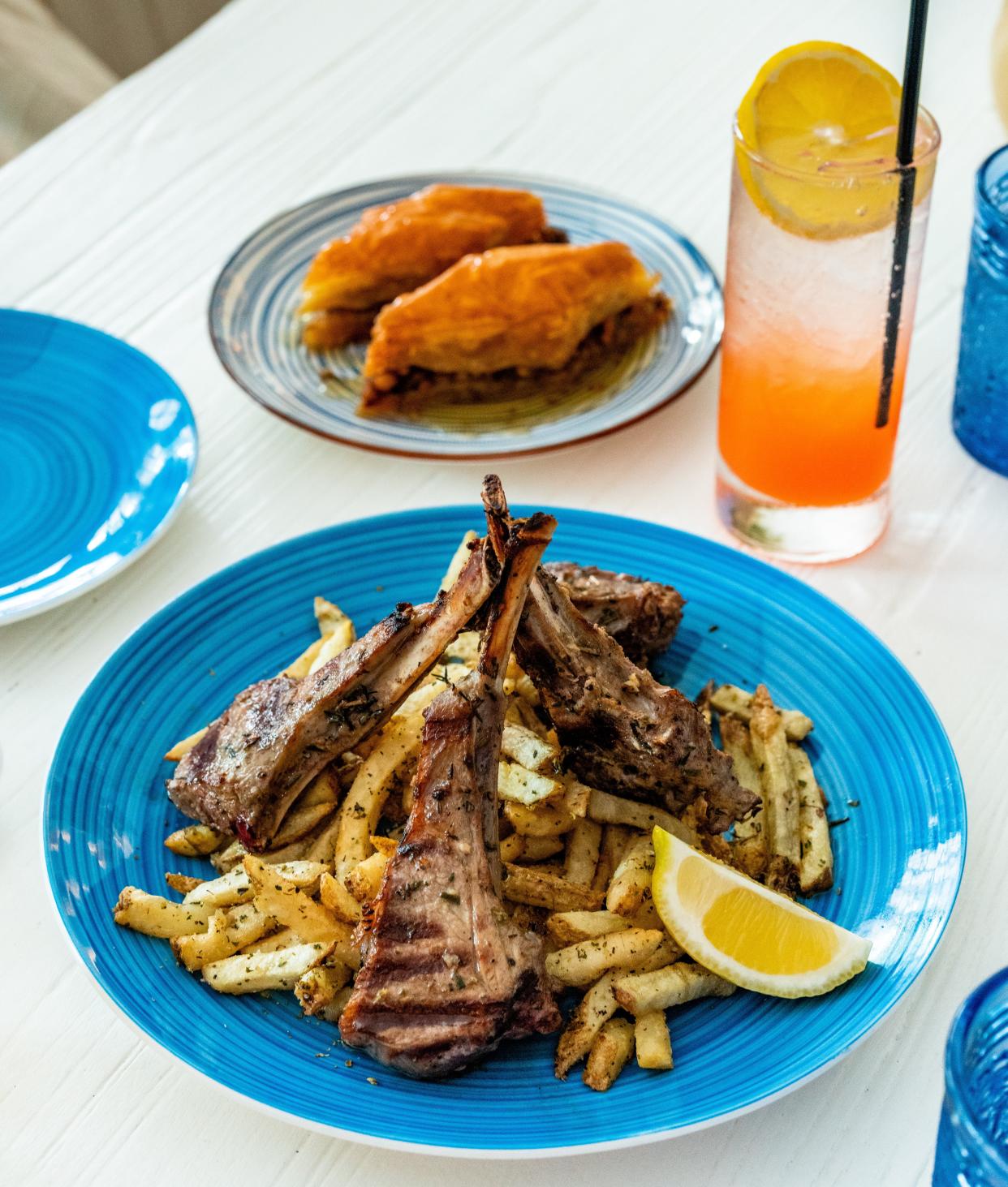 Don't miss the lamb chops when you visit Yamas Greek restaurant.