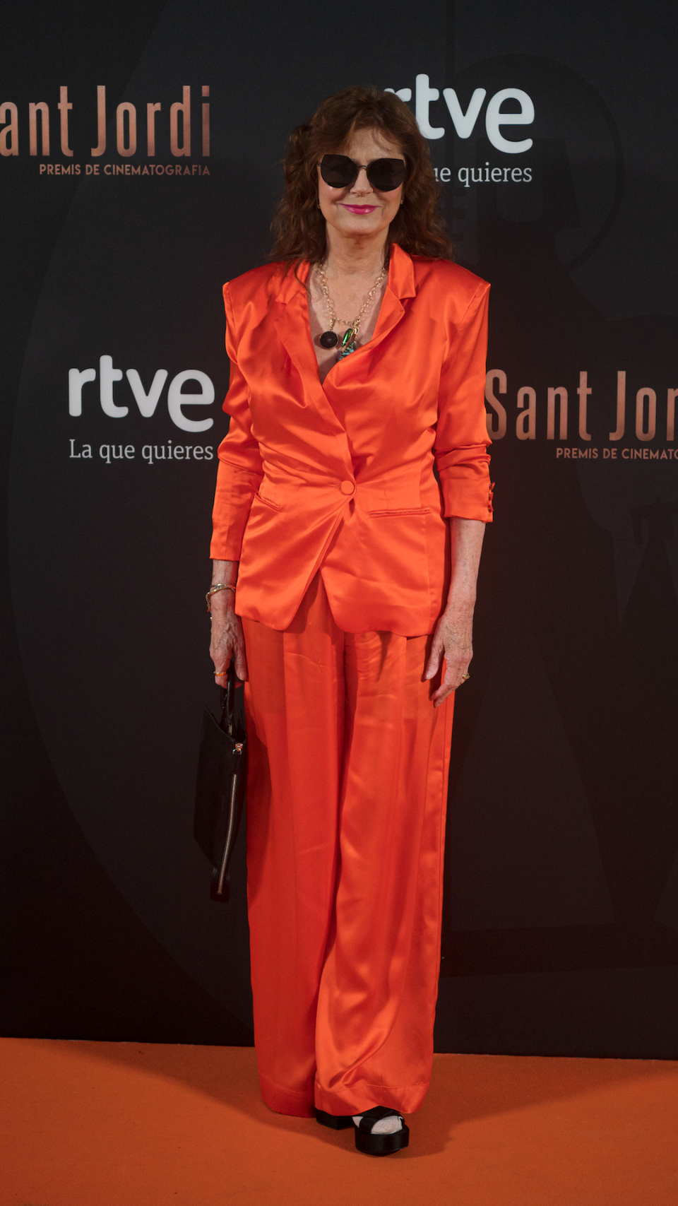 The silky orange suit