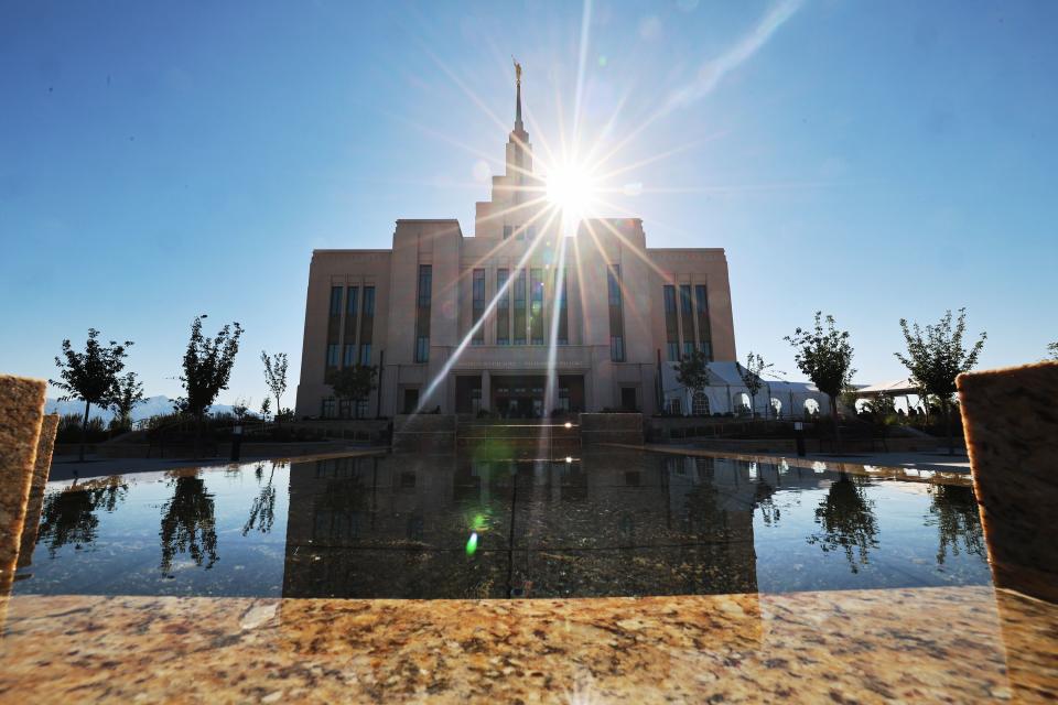 The Saratoga Springs Utah Temple on the day of its dedication in Saratoga Springs, Utah, on Sunday, Aug. 13, 2023. | Scott G Winterton, Deseret News