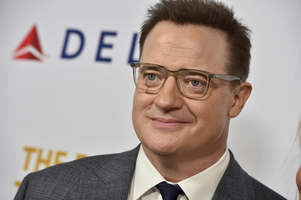 Brendan Fraser arrives at the 2023 BAFTA Tea Party, Saturday, Jan. 14, 2023, at the Four Seasons Hotel Los Angeles at Beverly Hills in Los Angeles. (Photo by Jordan Strauss/Invision/AP)