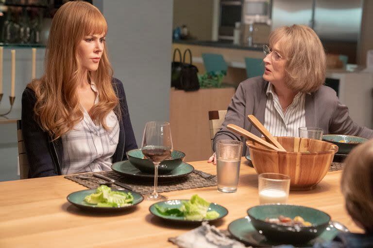 Nicole Kidman, junto a Meryl Streep, en una escena de Big Little lies