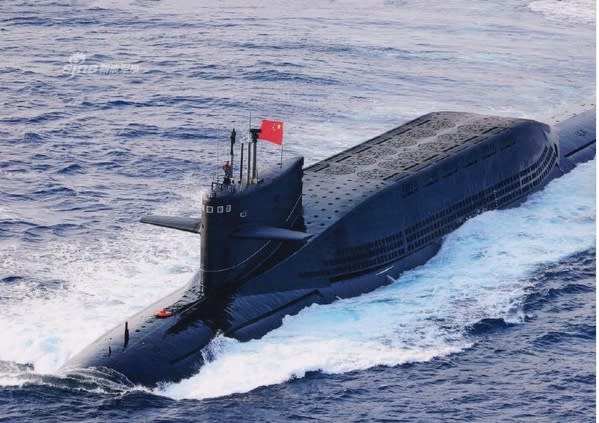 中國的094型核潛艦。   圖 : 翻攝自新華社微博